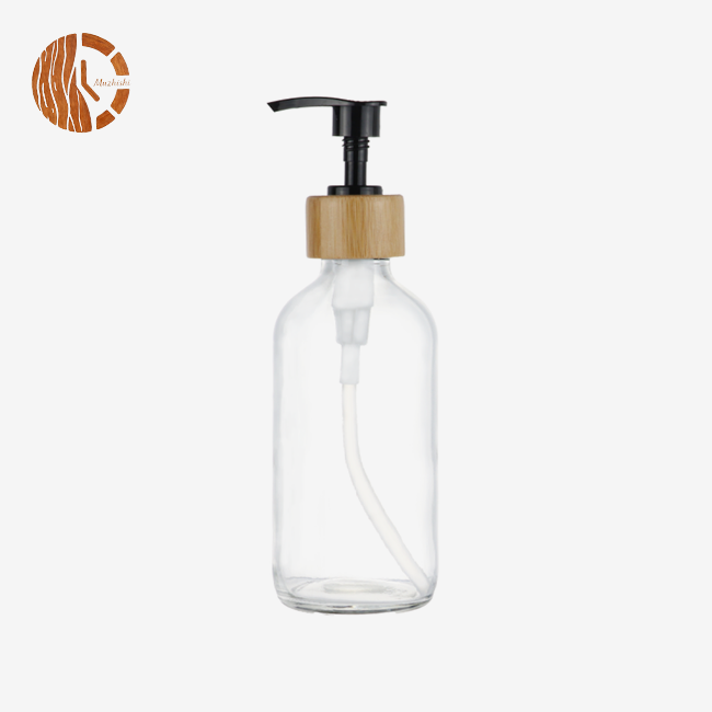 Amber Glass Hand Soap Dispenser